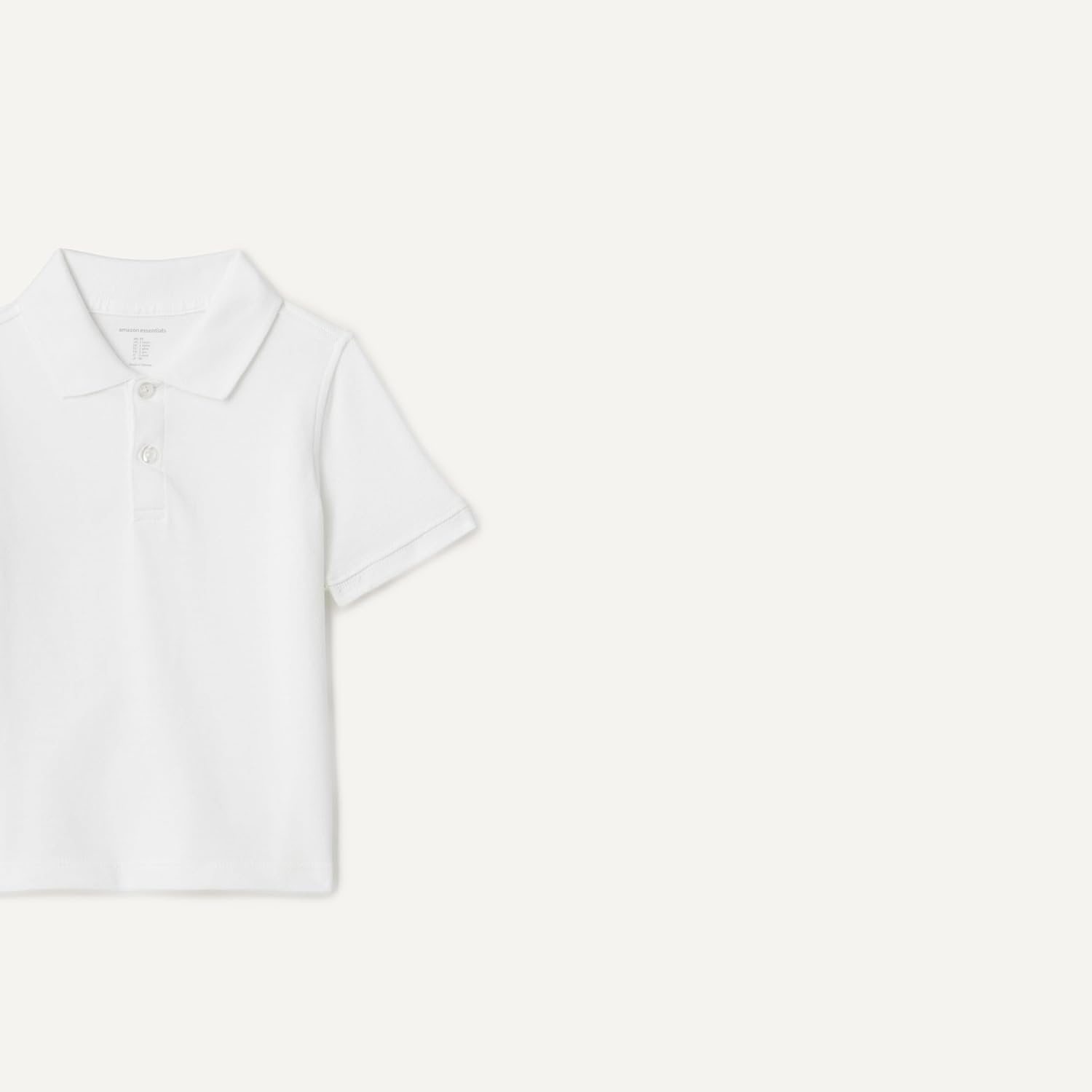 image:imageAmazon Essentials Toddler Boys School Uniform ShortSleeve Pique Polo Shirts Breathable Cotton Button Closure MultipacksWhite