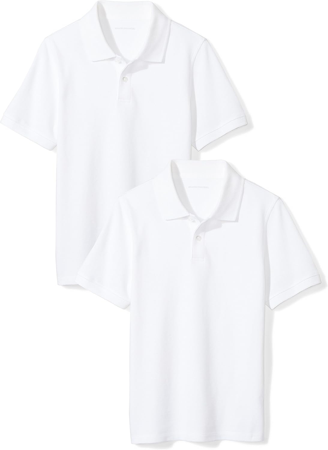 image:imageAmazon Essentials Toddler Boys School Uniform ShortSleeve Pique Polo Shirts Breathable Cotton Button Closure MultipacksWhite