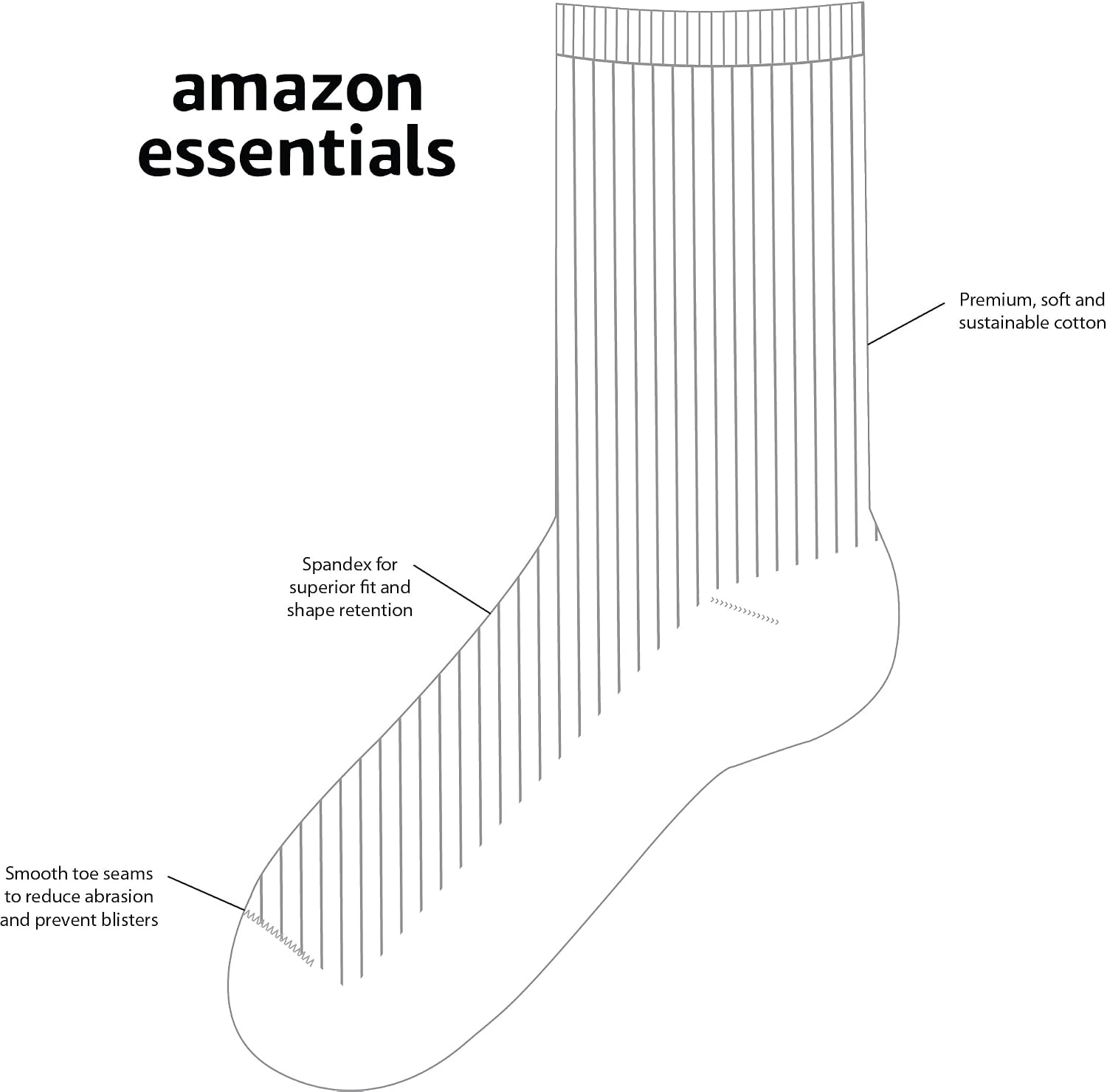 image:imageAmazon Essentials Unisex Kids Comfortable Casual Cotton Knee High SocksNavy