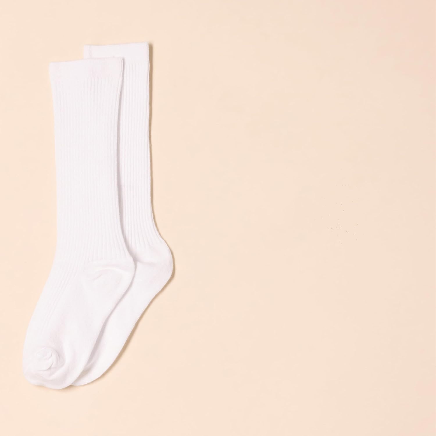 image:imageAmazon Essentials Unisex Kids Comfortable Casual Cotton Knee High SocksWhite