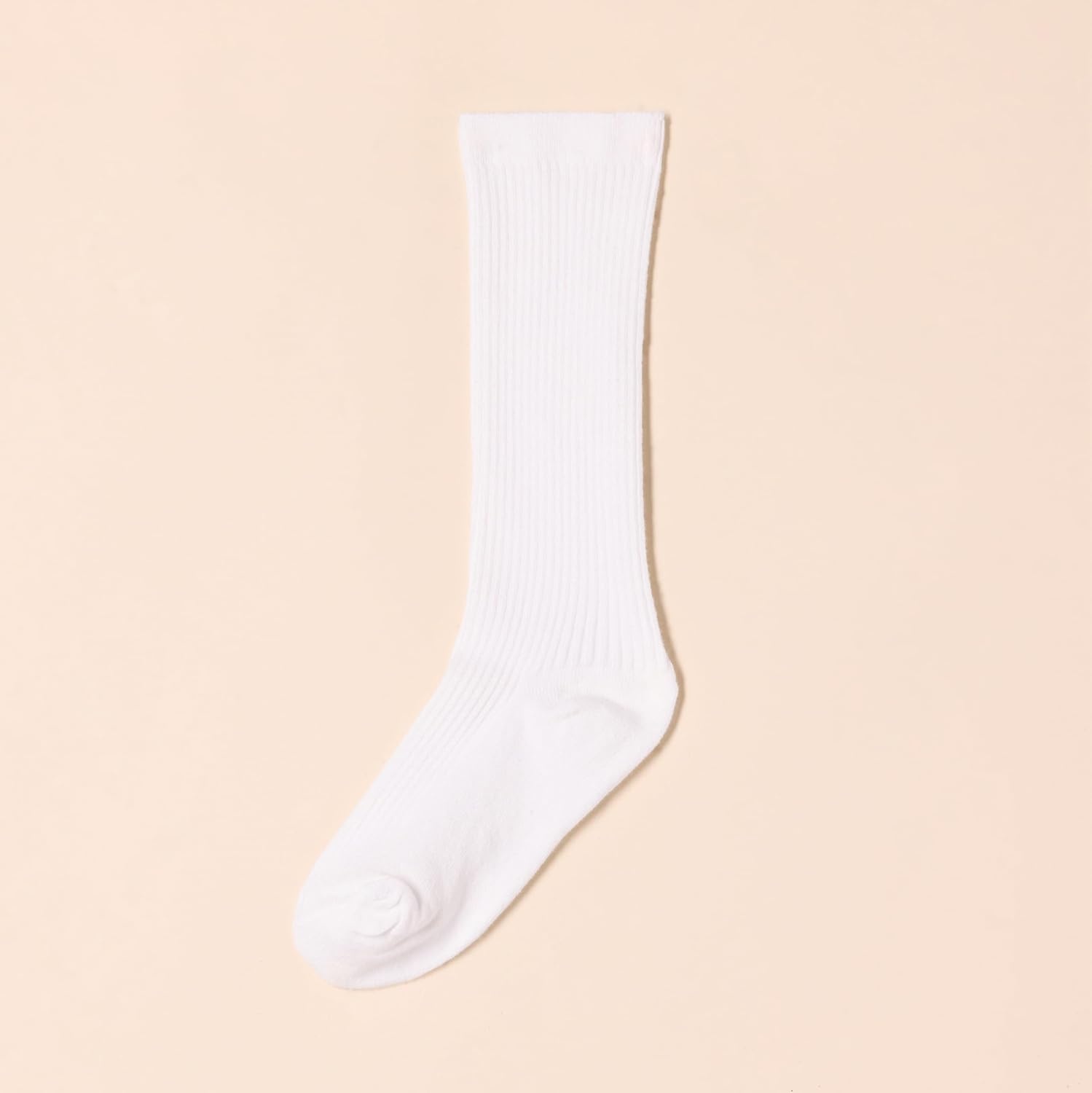 image:imageAmazon Essentials Unisex Kids Comfortable Casual Cotton Knee High SocksWhite