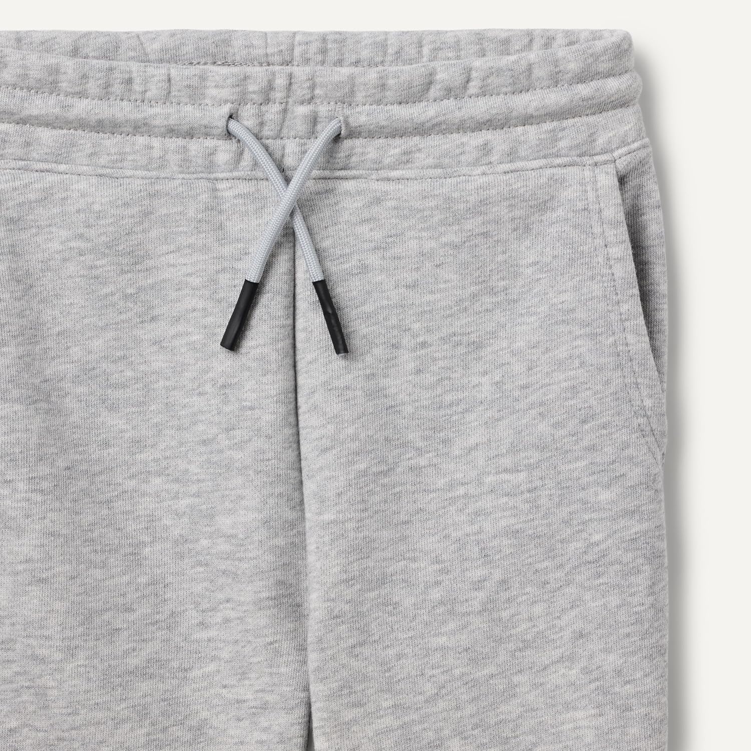 image:imageAmazon Essentials Unisex Kids Cotton JoggersBlackLight Grey Heather