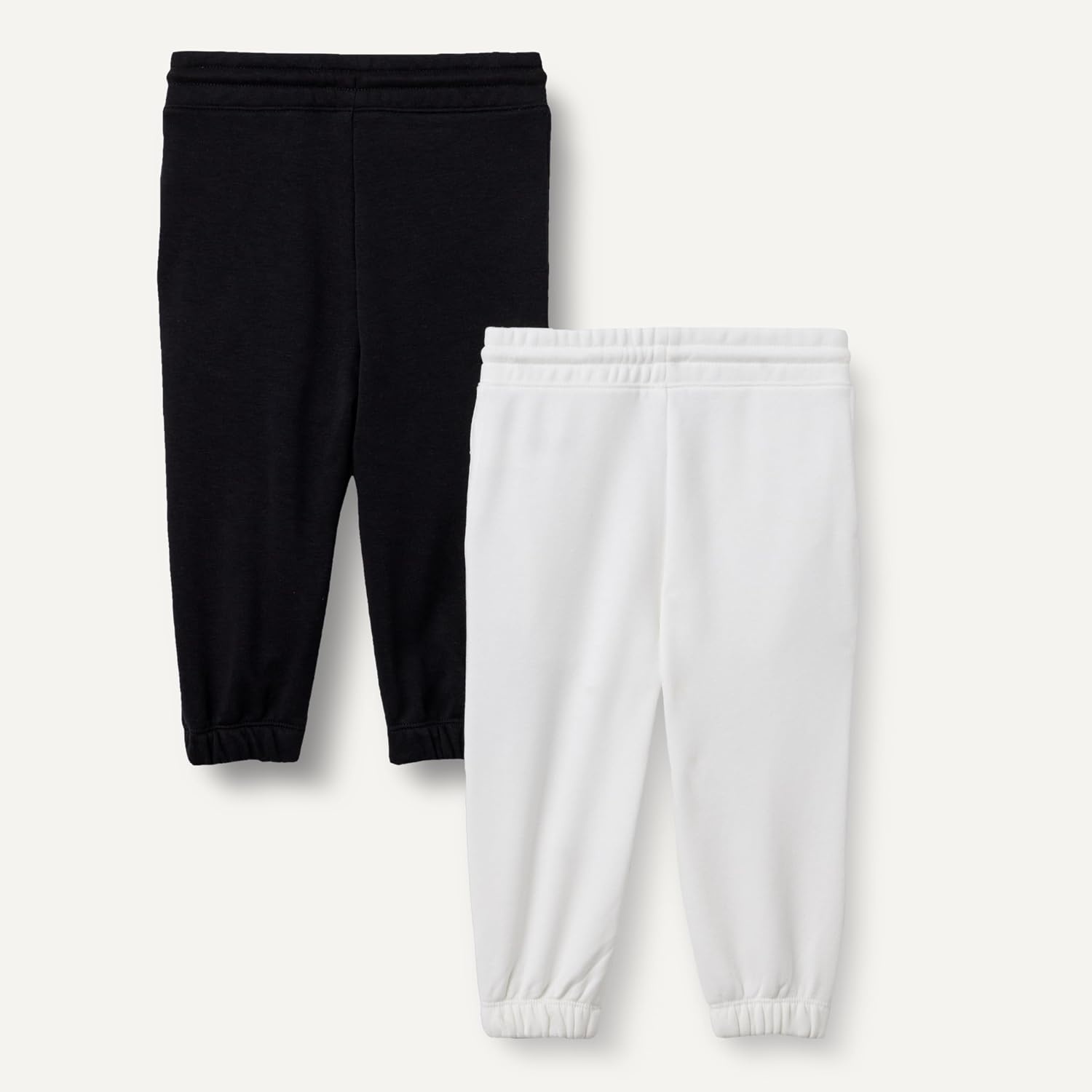 image:imageAmazon Essentials Unisex Kids Cotton JoggersBlackWhite