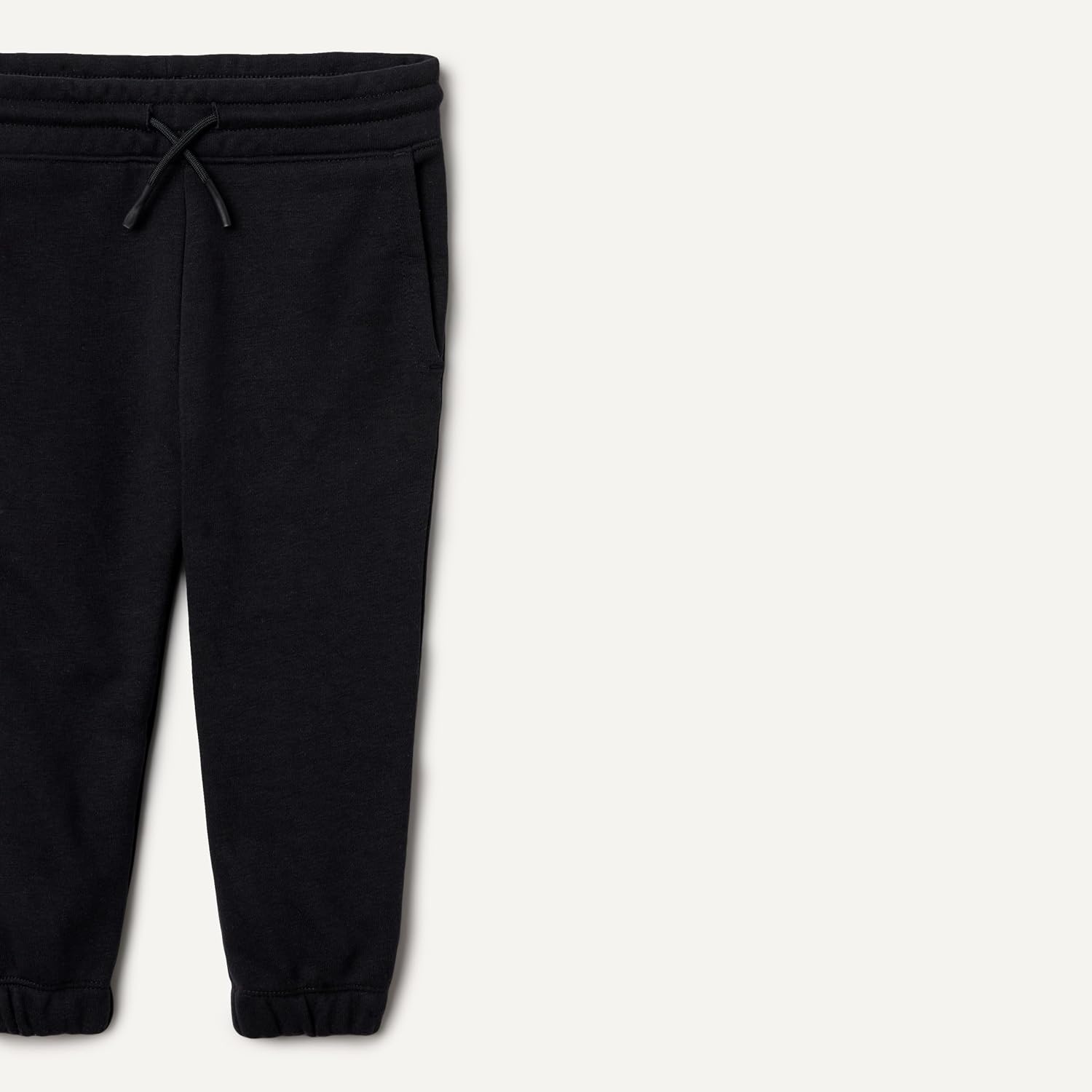 image:imageAmazon Essentials Unisex Kids Cotton JoggersBlackWhite