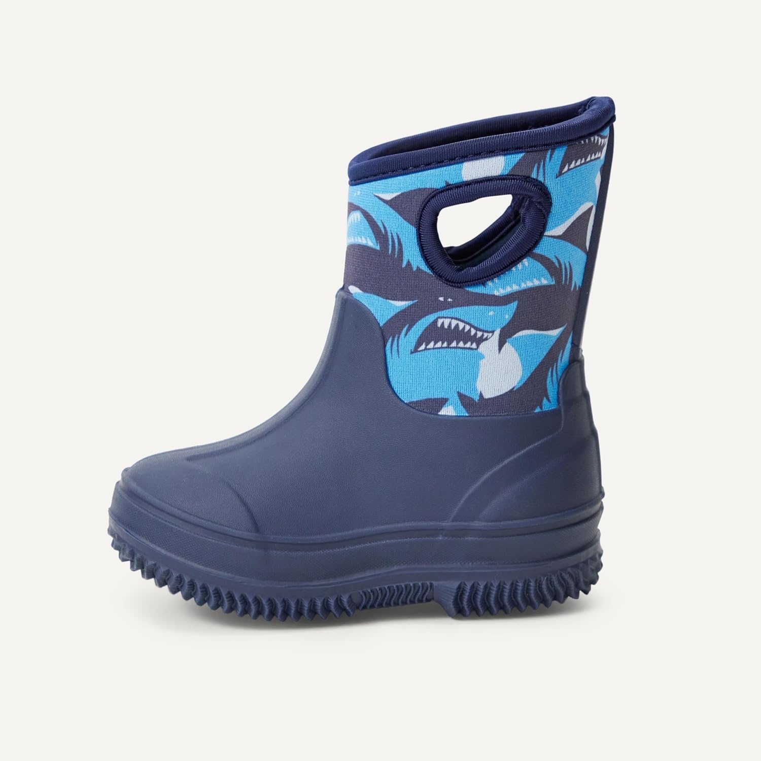 image:imageAmazon Essentials Unisex Kids Insulated Neoprene Rain BootNavy Sharks