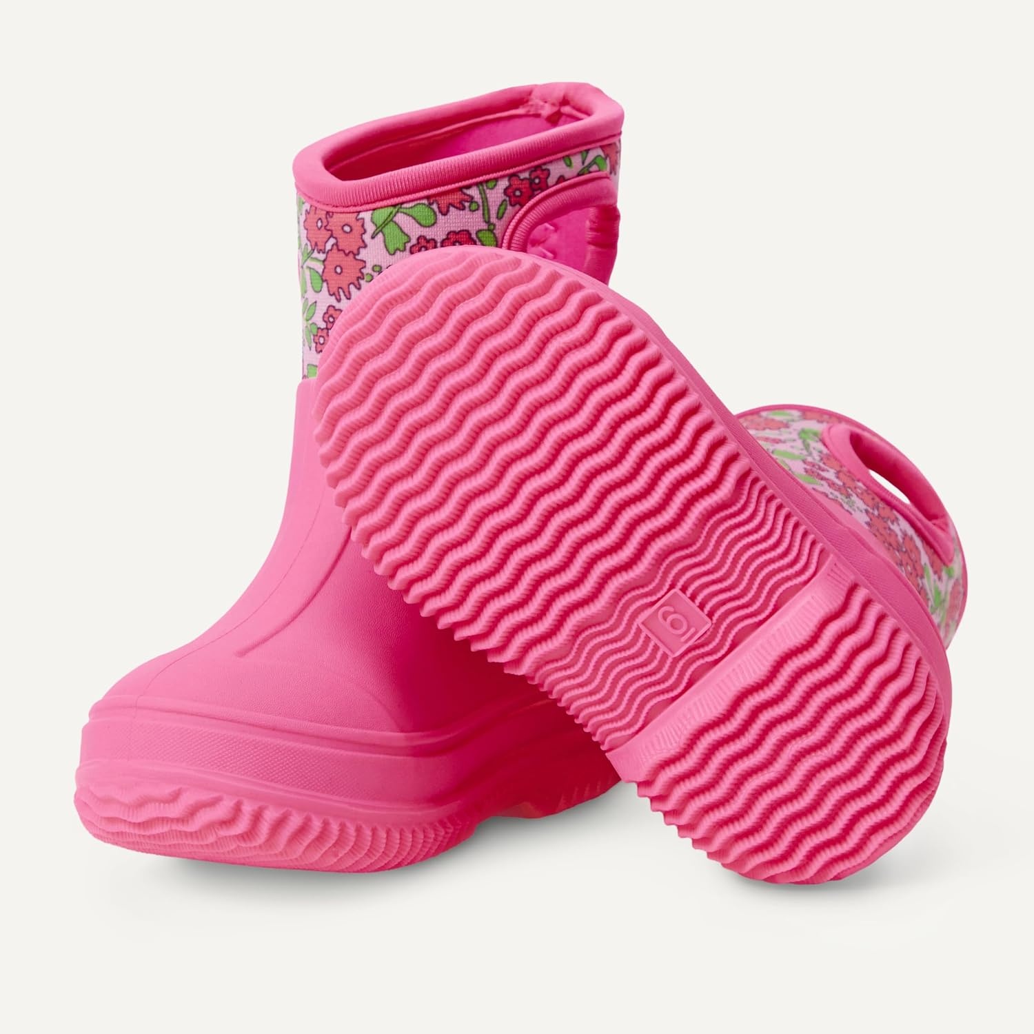 image:imageAmazon Essentials Unisex Kids Insulated Neoprene Rain BootPink Floral