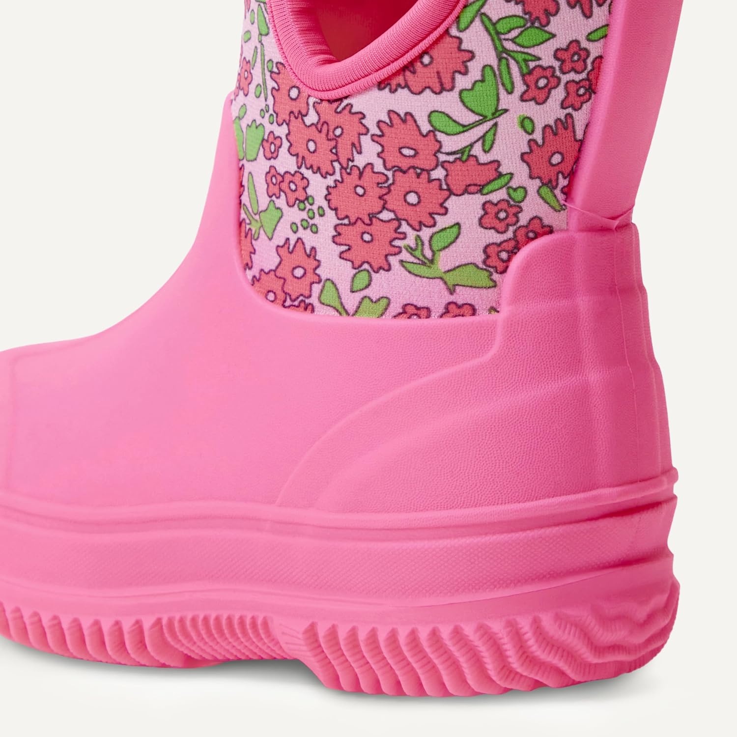 image:imageAmazon Essentials Unisex Kids Insulated Neoprene Rain BootPink Floral