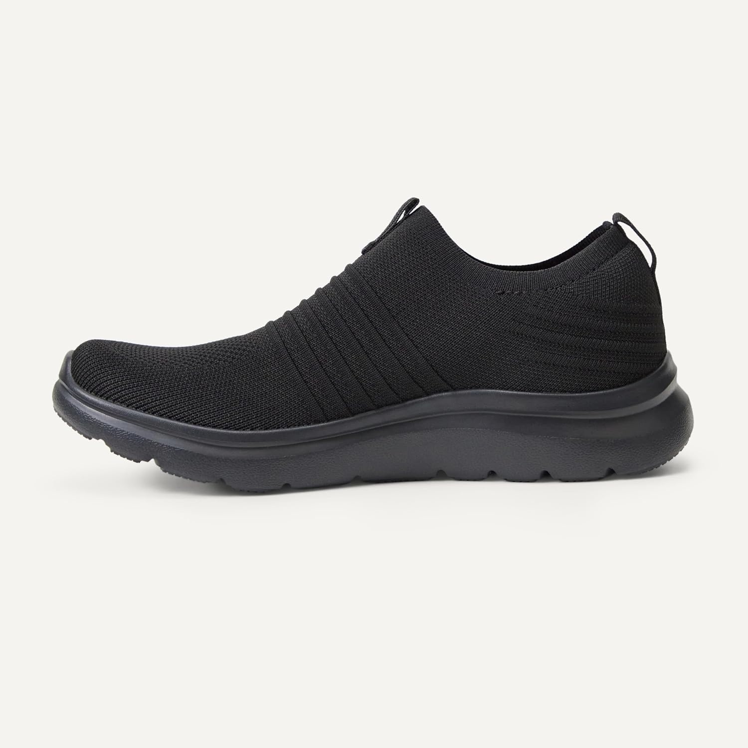 image:imageAmazon Essentials Unisex Kids Knit Light Weight Slip On SneakerBlack