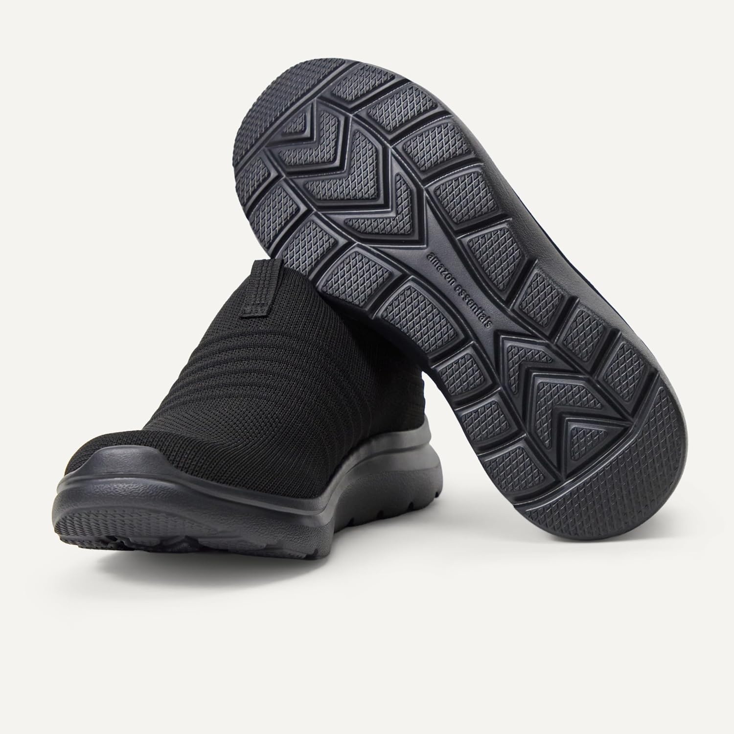 image:imageAmazon Essentials Unisex Kids Knit Light Weight Slip On SneakerBlack