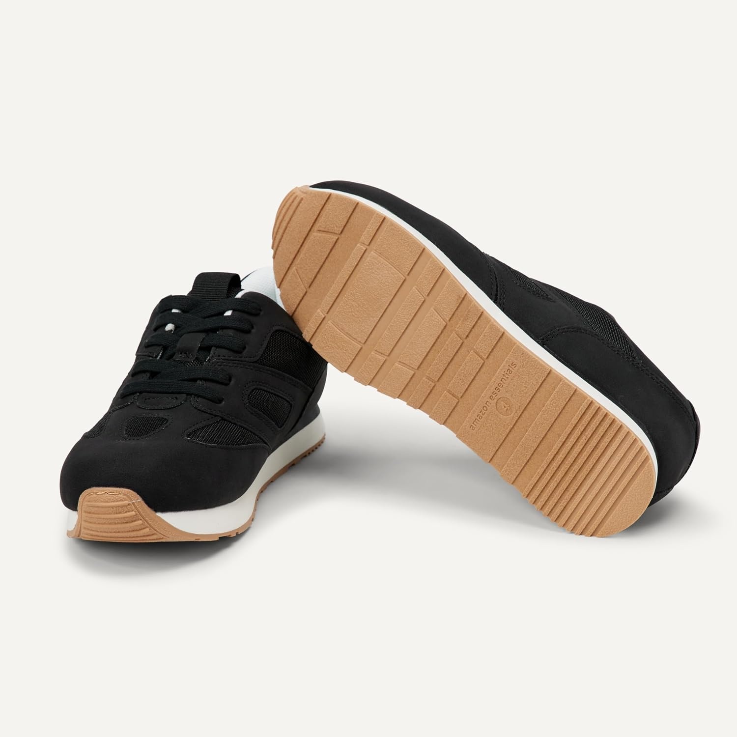 image:imageAmazon Essentials Unisex Kids Lace Up Sneakers for Boys and GirlsBlack
