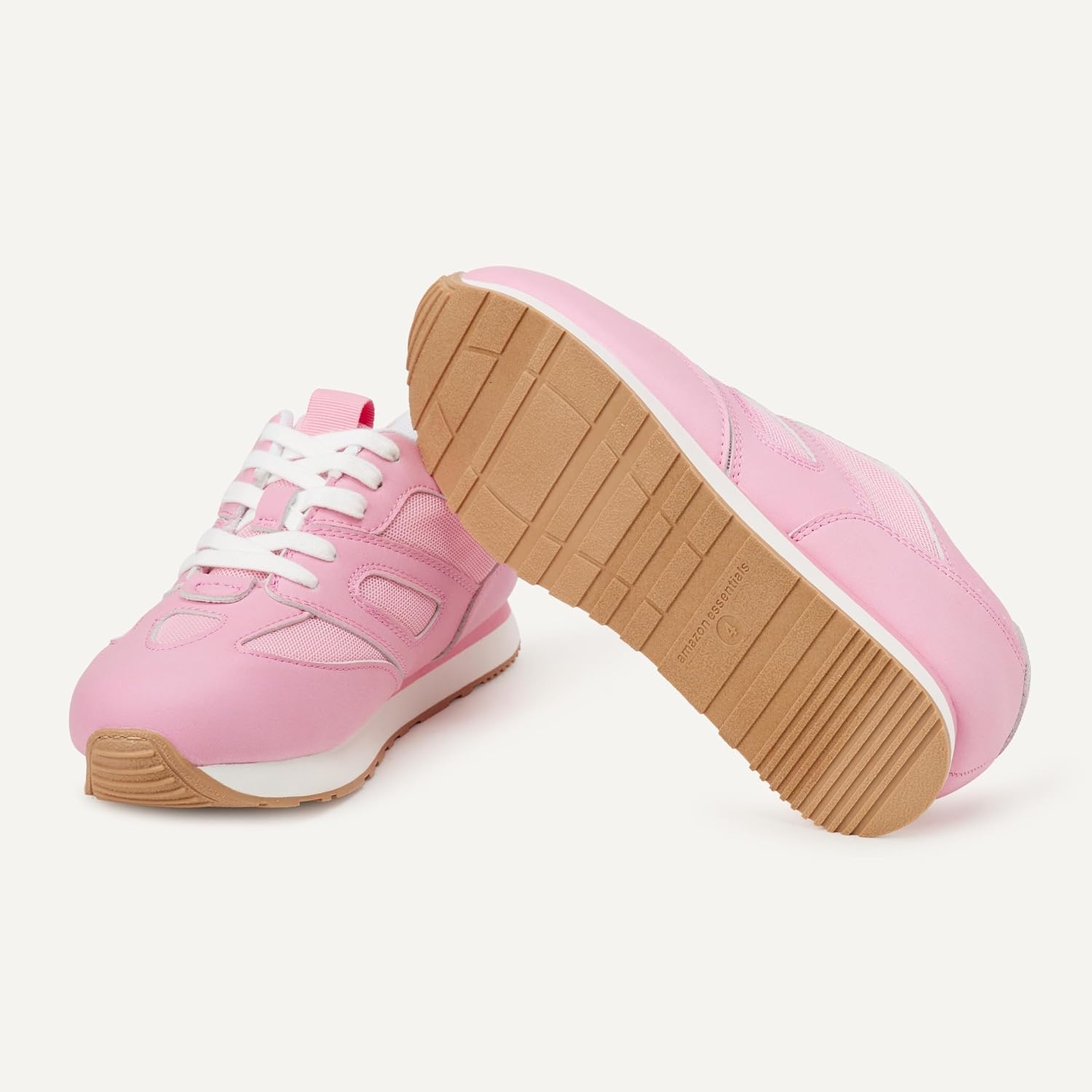 image:imageAmazon Essentials Unisex Kids Lace Up Sneakers for Boys and GirlsPink