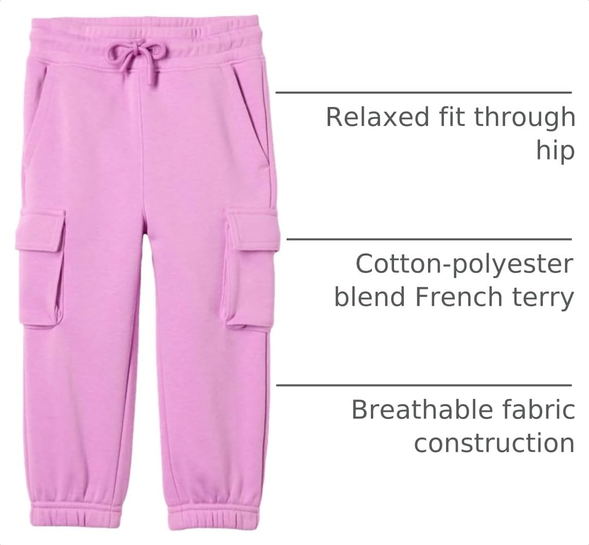 image:imageAmazon Essentials Unisex Kids and Toddlers Cargo JoggerLilac