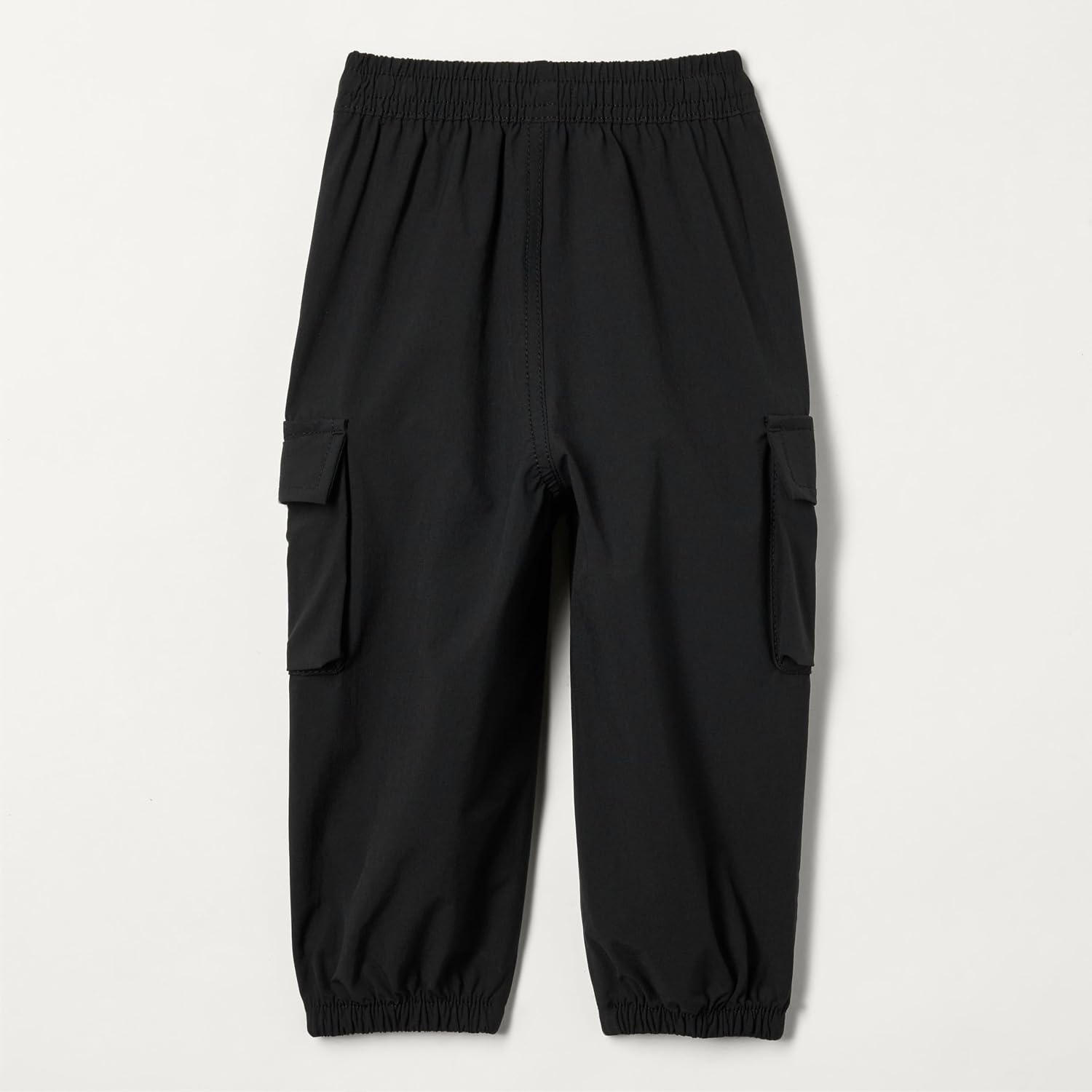 image:imageAmazon Essentials Unisex Kids and Toddlers Cargo Parachute Pants Joggers with Elastic Waist Drawstring Pull OnBlack