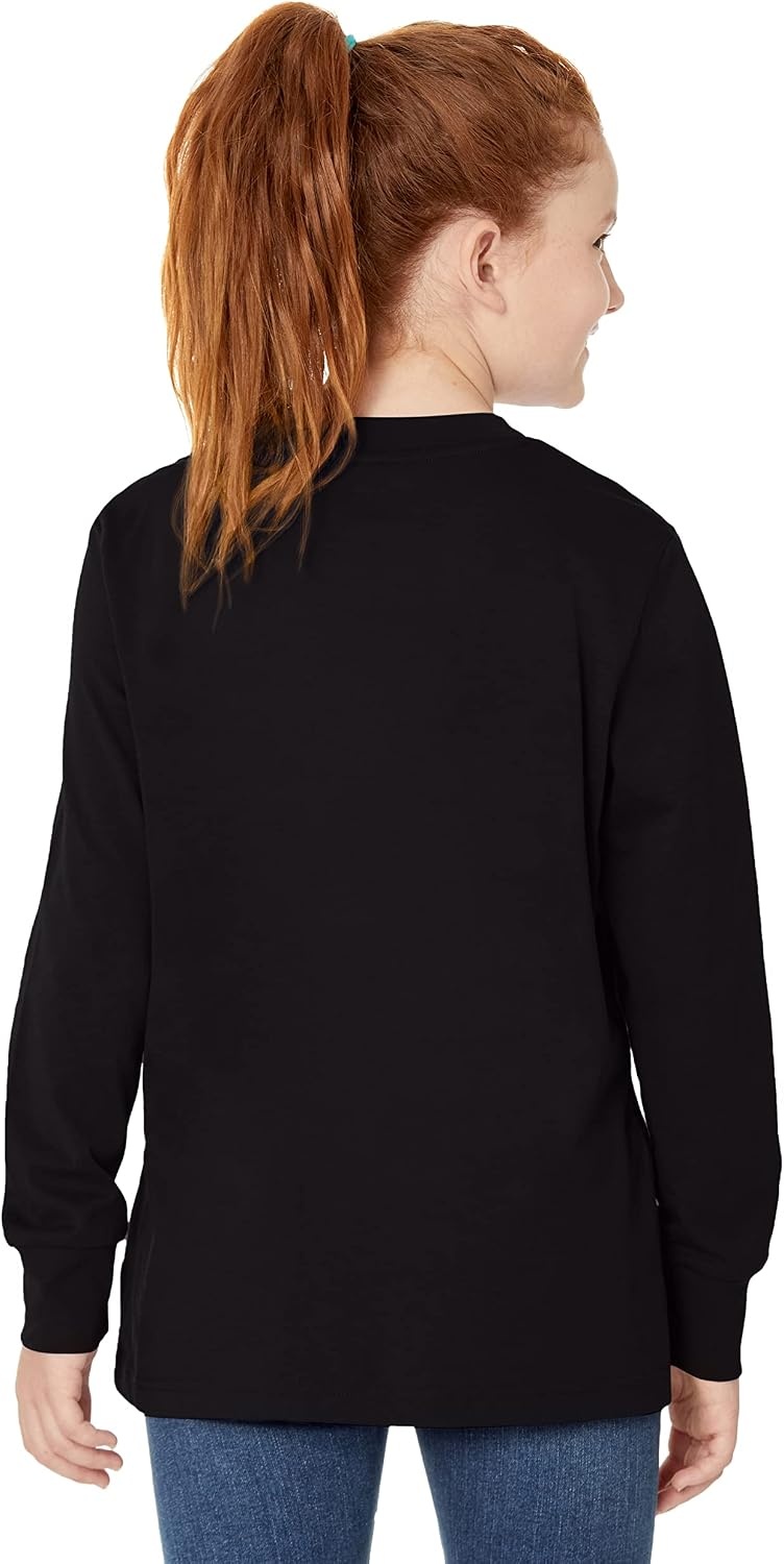 image:imageAmazon Essentials Unisex Kids and Toddlers LongSleeve Organic Cotton Rib Cuff TShirt Pack of 2BlackIvory