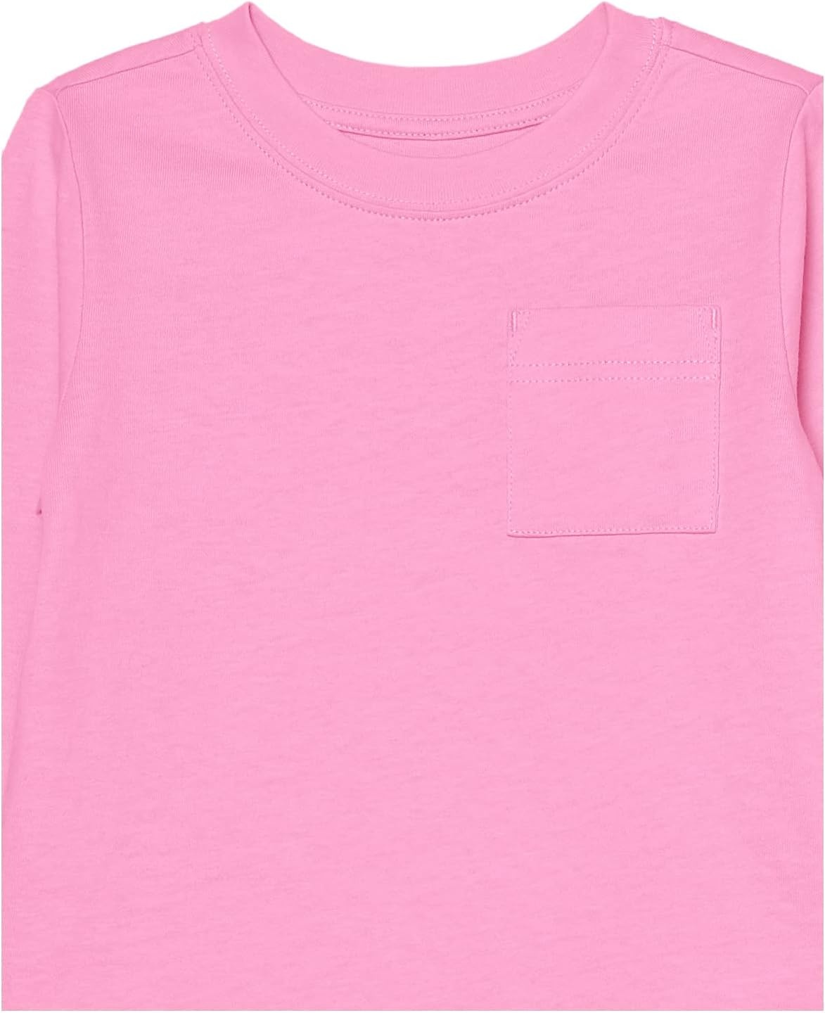 image:imageAmazon Essentials Unisex Kids and Toddlers LongSleeve Organic Cotton Rib Cuff TShirt Pack of 2Cream JellyfishPink