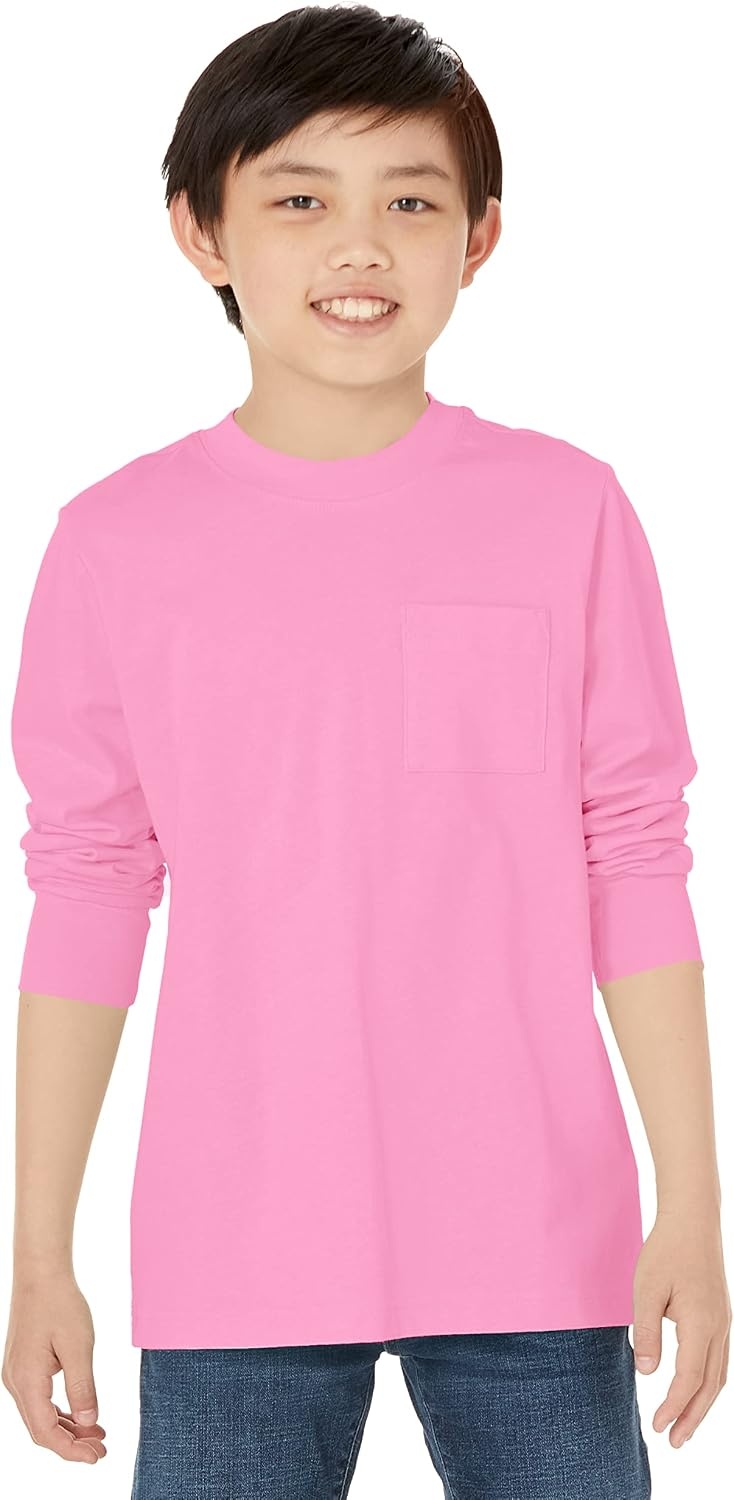 image:imageAmazon Essentials Unisex Kids and Toddlers LongSleeve Organic Cotton Rib Cuff TShirt Pack of 2Cream JellyfishPink