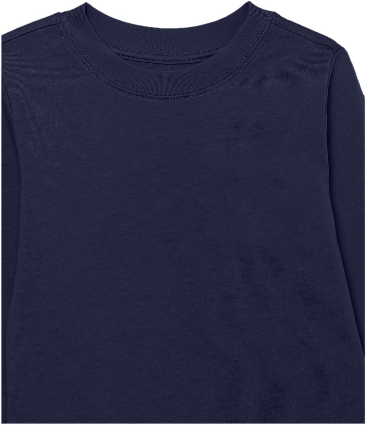 image:imageAmazon Essentials Unisex Kids and Toddlers LongSleeve Organic Cotton Rib Cuff TShirt Pack of 2Dark NavyGrey Heather