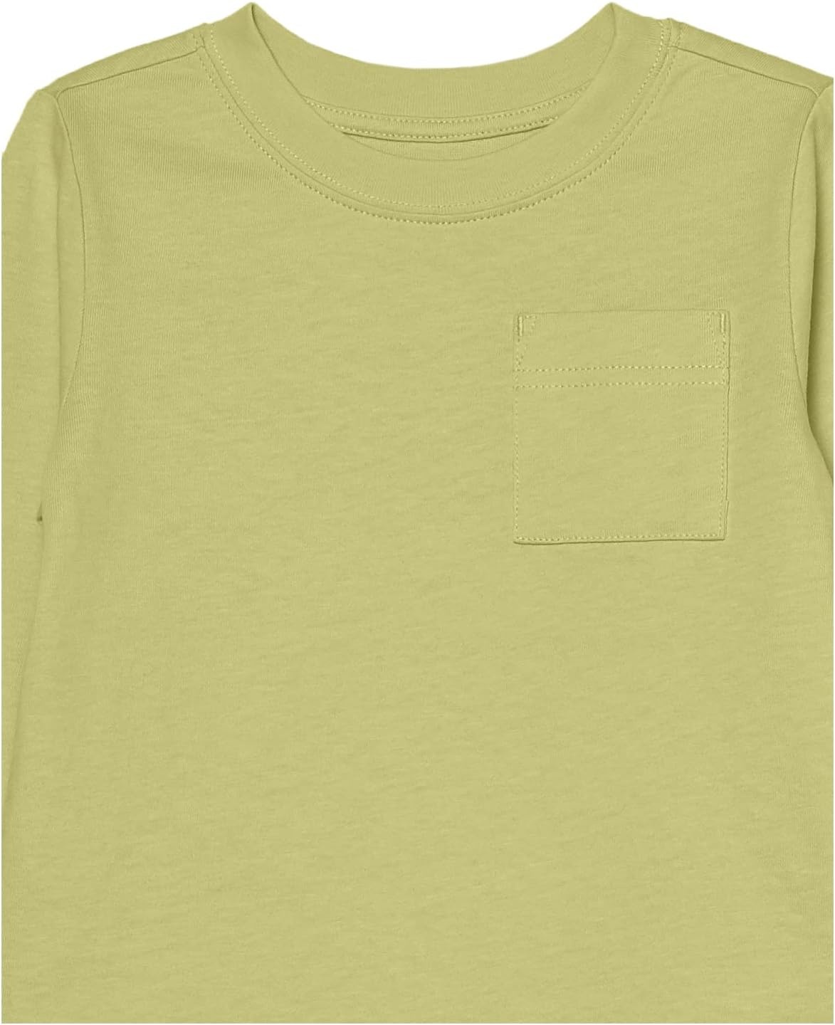 image:imageAmazon Essentials Unisex Kids and Toddlers LongSleeve Organic Cotton Rib Cuff TShirt Pack of 2Light OliveOffwhite Great Outdoors