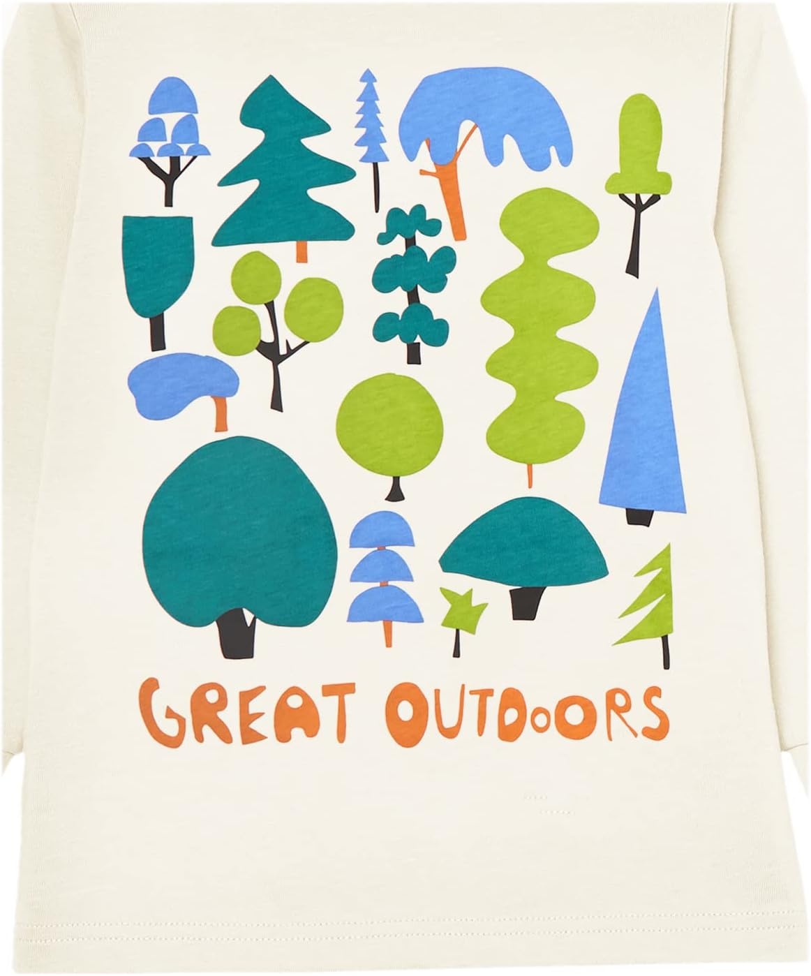 image:imageAmazon Essentials Unisex Kids and Toddlers LongSleeve Organic Cotton Rib Cuff TShirt Pack of 2Light OliveOffwhite Great Outdoors