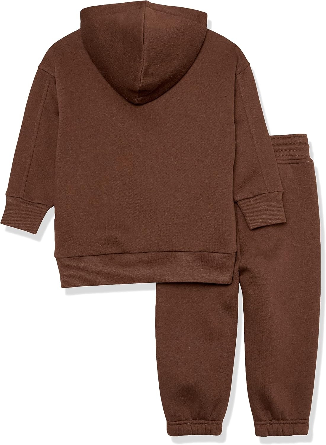 image:imageAmazon Essentials Unisex Kids and Toddlers Modern Sweatsuit Set 2 Piece Hooded Outfit Pack of 2Deep Brown