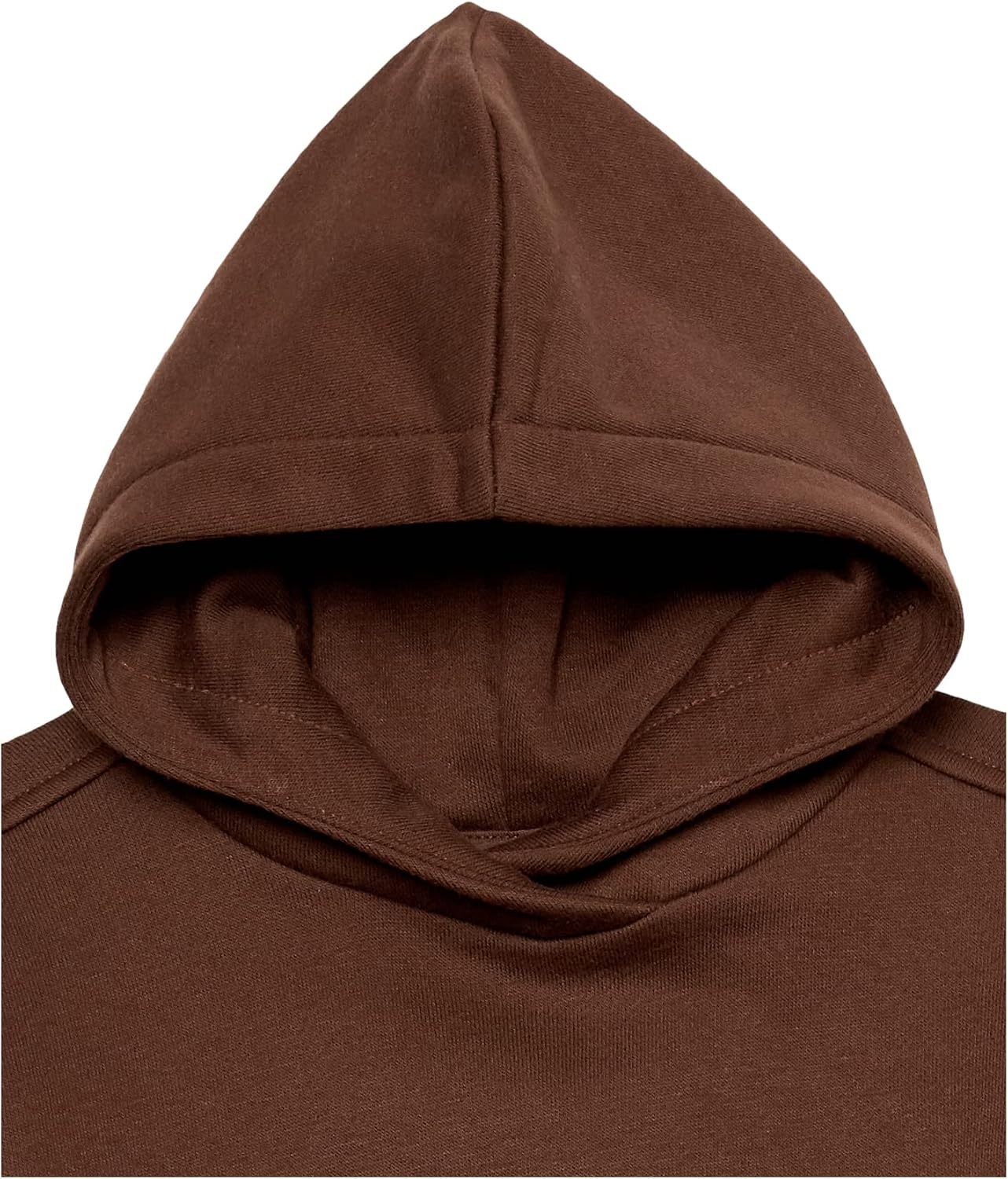 image:imageAmazon Essentials Unisex Kids and Toddlers Modern Sweatsuit Set 2 Piece Hooded Outfit Pack of 2Deep Brown