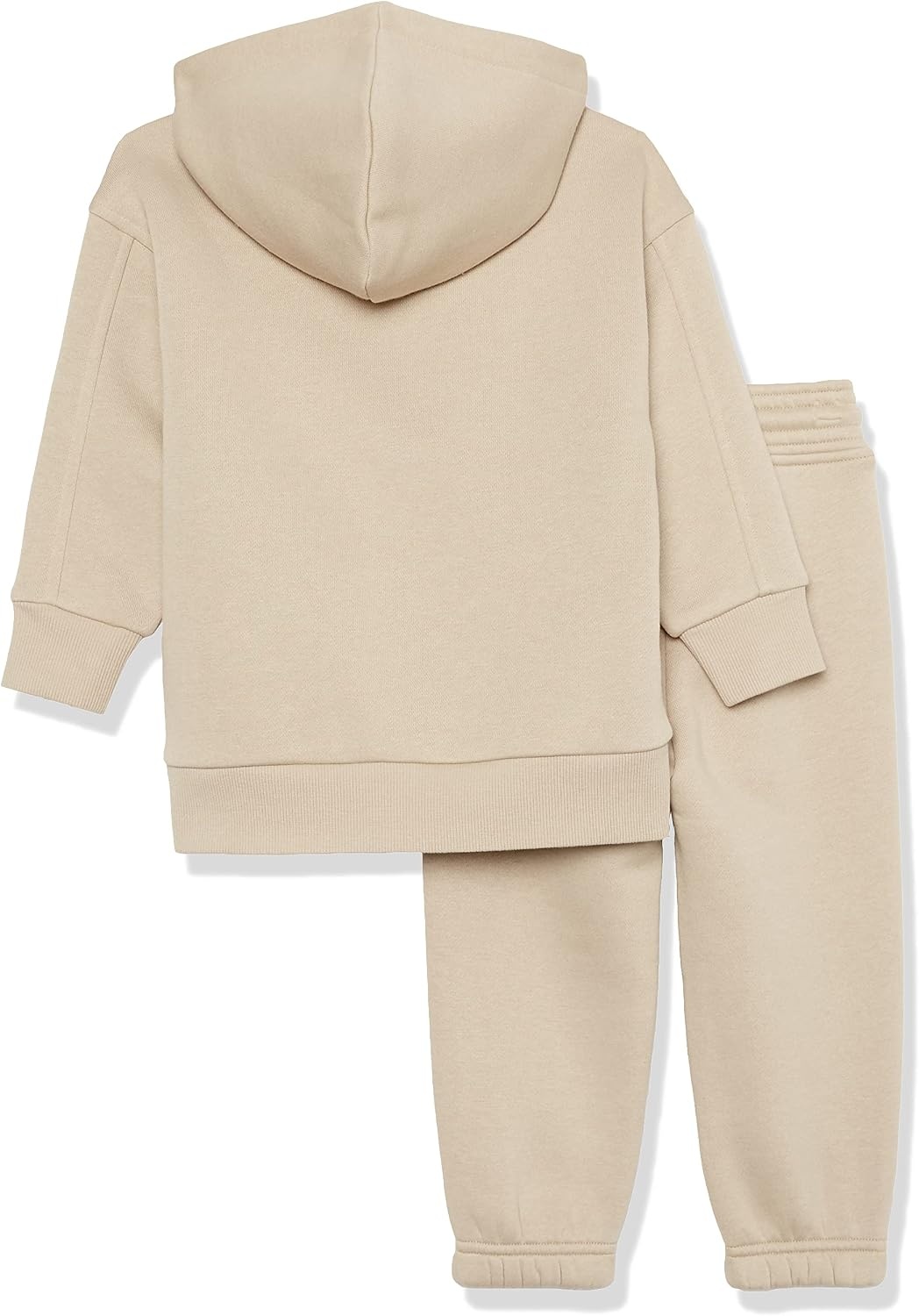 image:imageAmazon Essentials Unisex Kids and Toddlers Modern Sweatsuit Set 2 Piece Hooded Outfit Pack of 2Tan