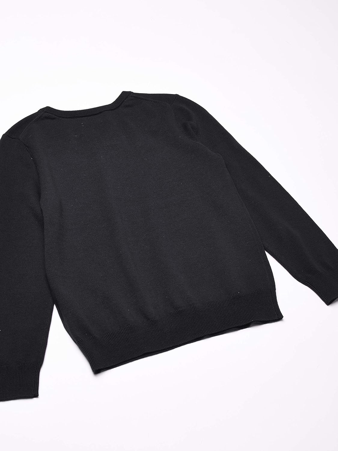 image:imageAmazon Essentials Unisex Kids and Toddlers Uniform Cotton VNeck Pullover Knit SweaterBlack Heather