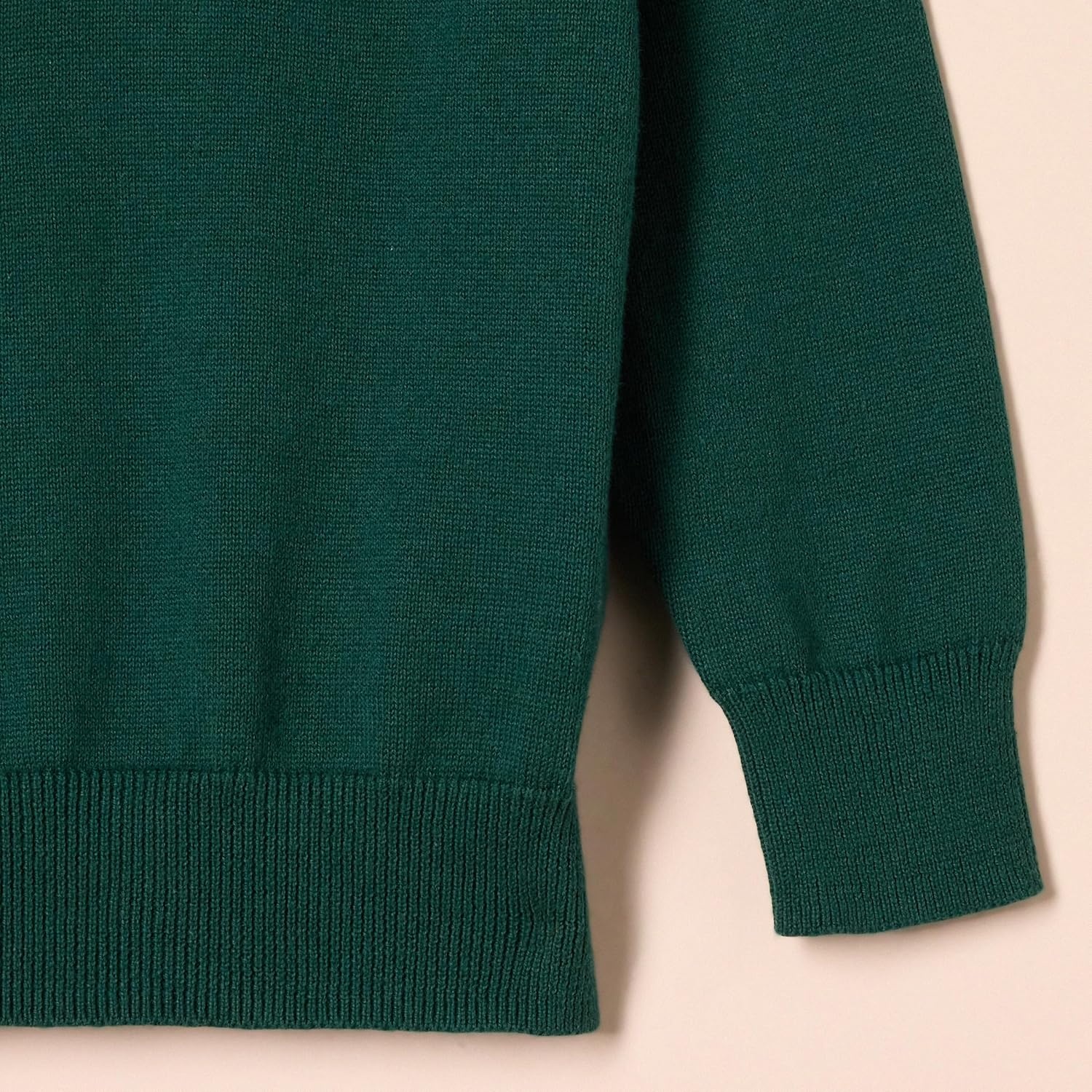 image:imageAmazon Essentials Unisex Kids and Toddlers Uniform Cotton VNeck Pullover Knit SweaterDark Green Heather