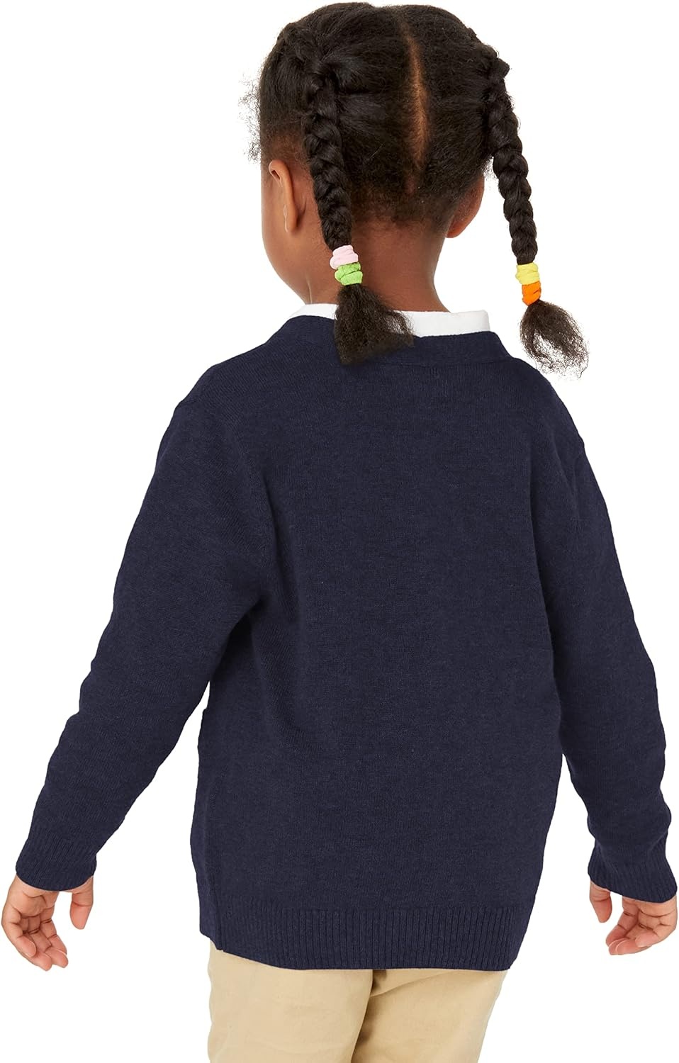 image:imageAmazon Essentials Unisex Kids and Toddlers VNeck Cotton Uniform Cardigan Sweaters Pack of 22pack Navy