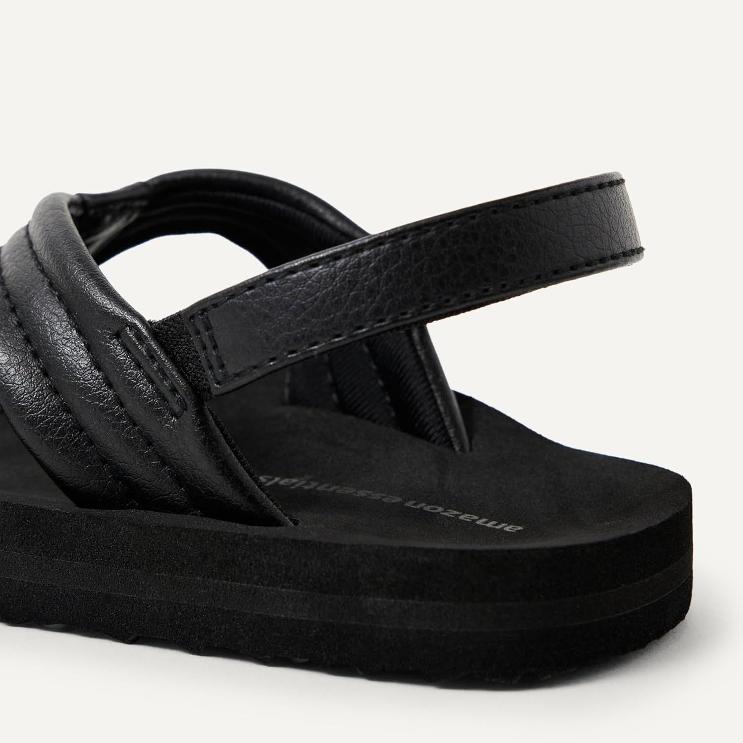 image:imageAmazon Essentials Unisex Toddlers Flip Flop Sandals with Backstrap for Boys and GirlsBlack