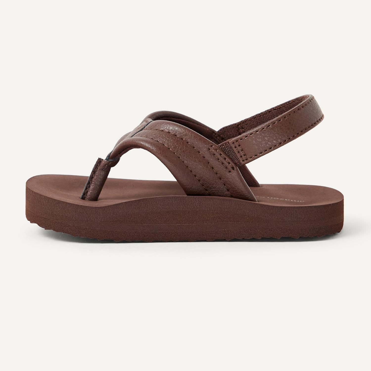 image:imageAmazon Essentials Unisex Toddlers Flip Flop Sandals with Backstrap for Boys and GirlsBrown
