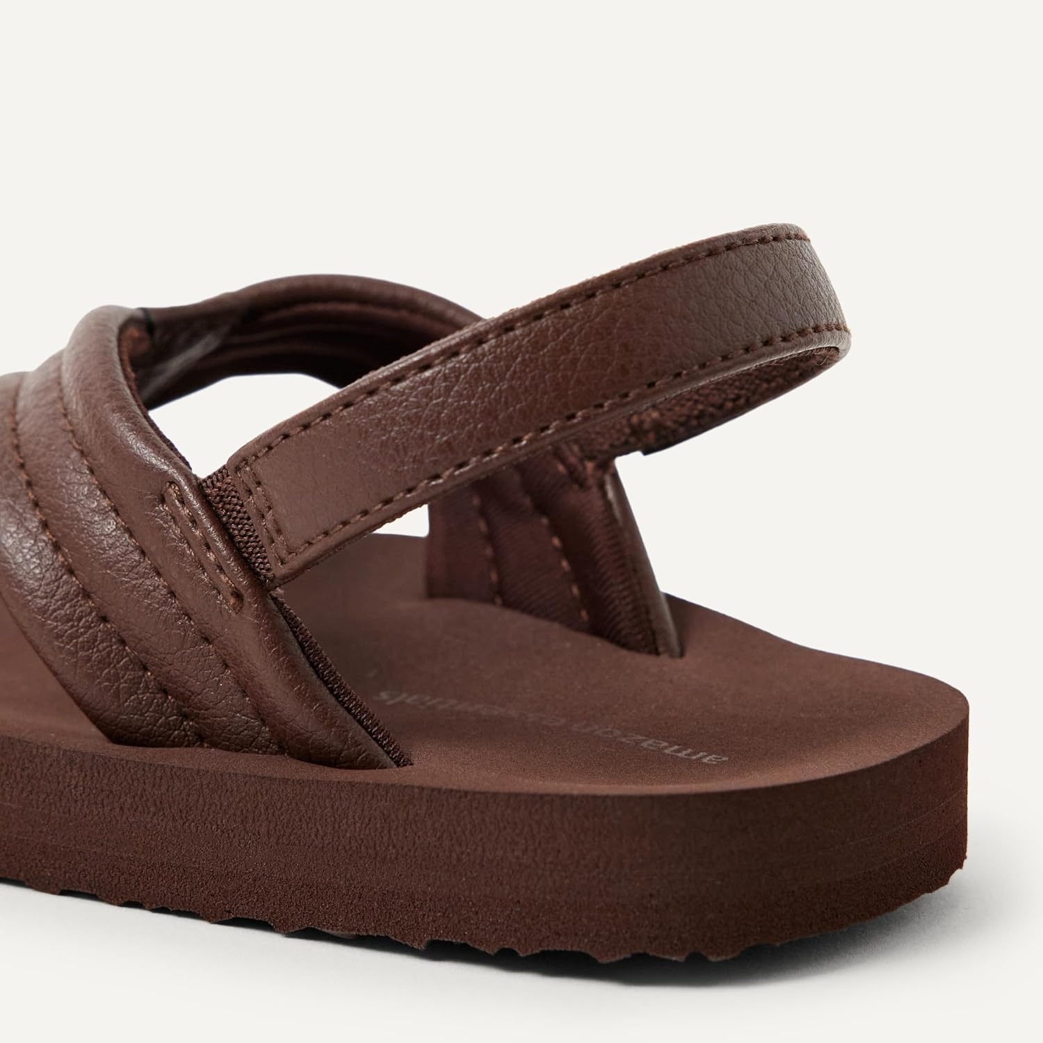 image:imageAmazon Essentials Unisex Toddlers Flip Flop Sandals with Backstrap for Boys and GirlsBrown