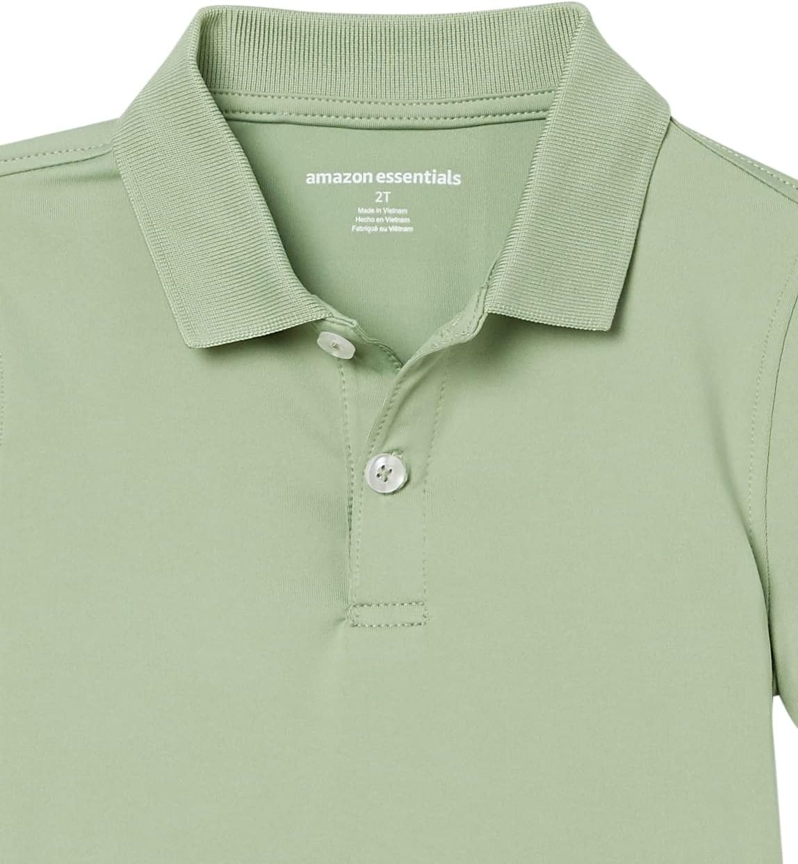 image:imageAmazon Essentials boys ShortSleeve Active Performance Polo ShirtsBlackOlive