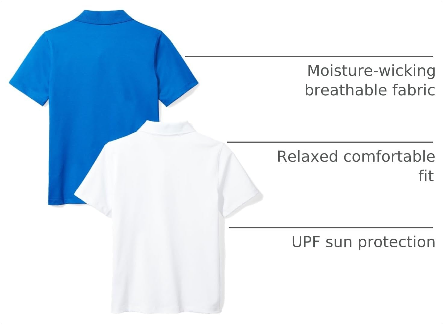 image:imageAmazon Essentials boys ShortSleeve Active Performance Polo ShirtsRoyal BlueWhite