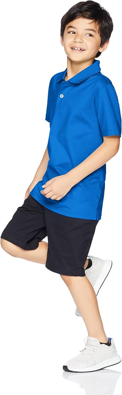 image:imageAmazon Essentials boys ShortSleeve Active Performance Polo ShirtsRoyal BlueWhite