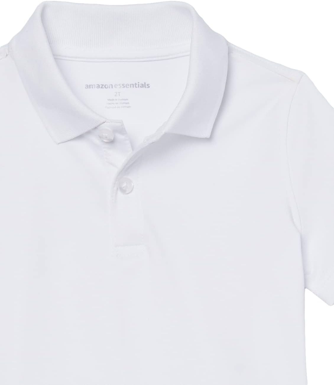 image:imageAmazon Essentials boys ShortSleeve Active Performance Polo ShirtsWhite