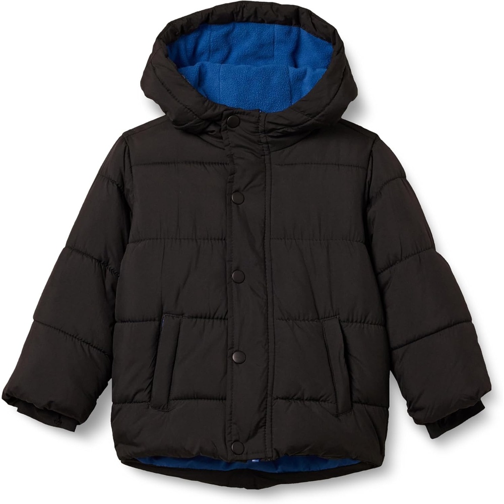 image:imageAmazon Essentials Babies Toddlers and Boys Heavyweight Hooded Puffer JacketBlack