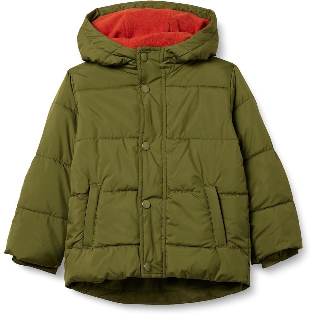 image:imageAmazon Essentials Babies Toddlers and Boys Heavyweight Hooded Puffer JacketOlive