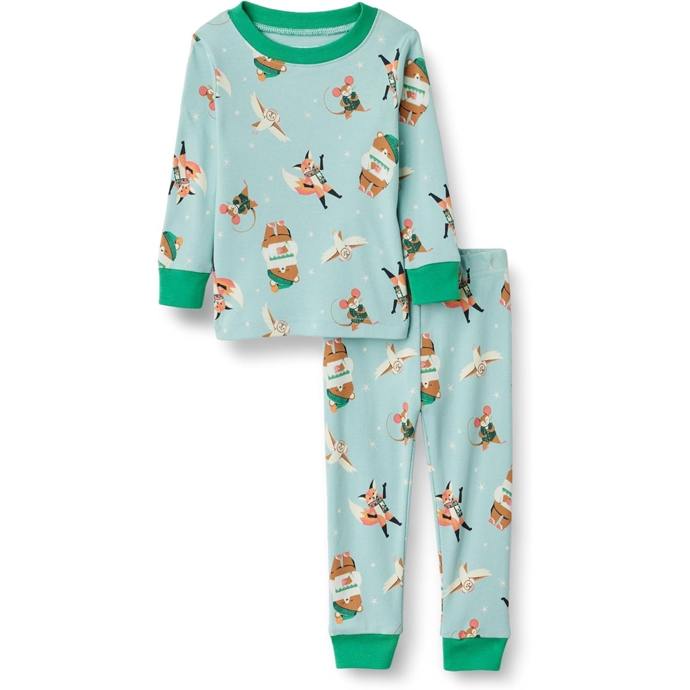 image:imageAmazon Essentials Babies Toddlers and Boys SnugFit Cotton Rib Pajama Sleepwear Sets MultipacksForest Friends