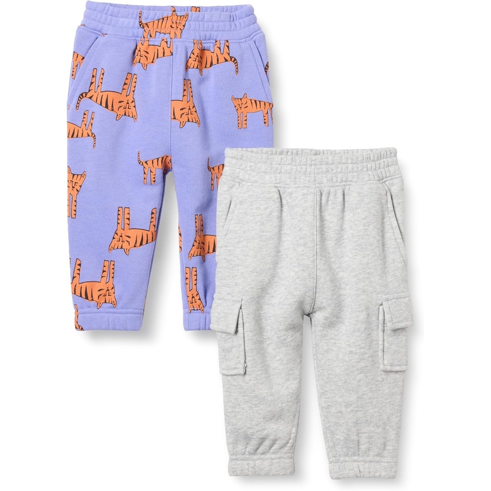 image:imageAmazon Essentials Baby Boys Cargo JoggersGrey HeatherPurple Tiger