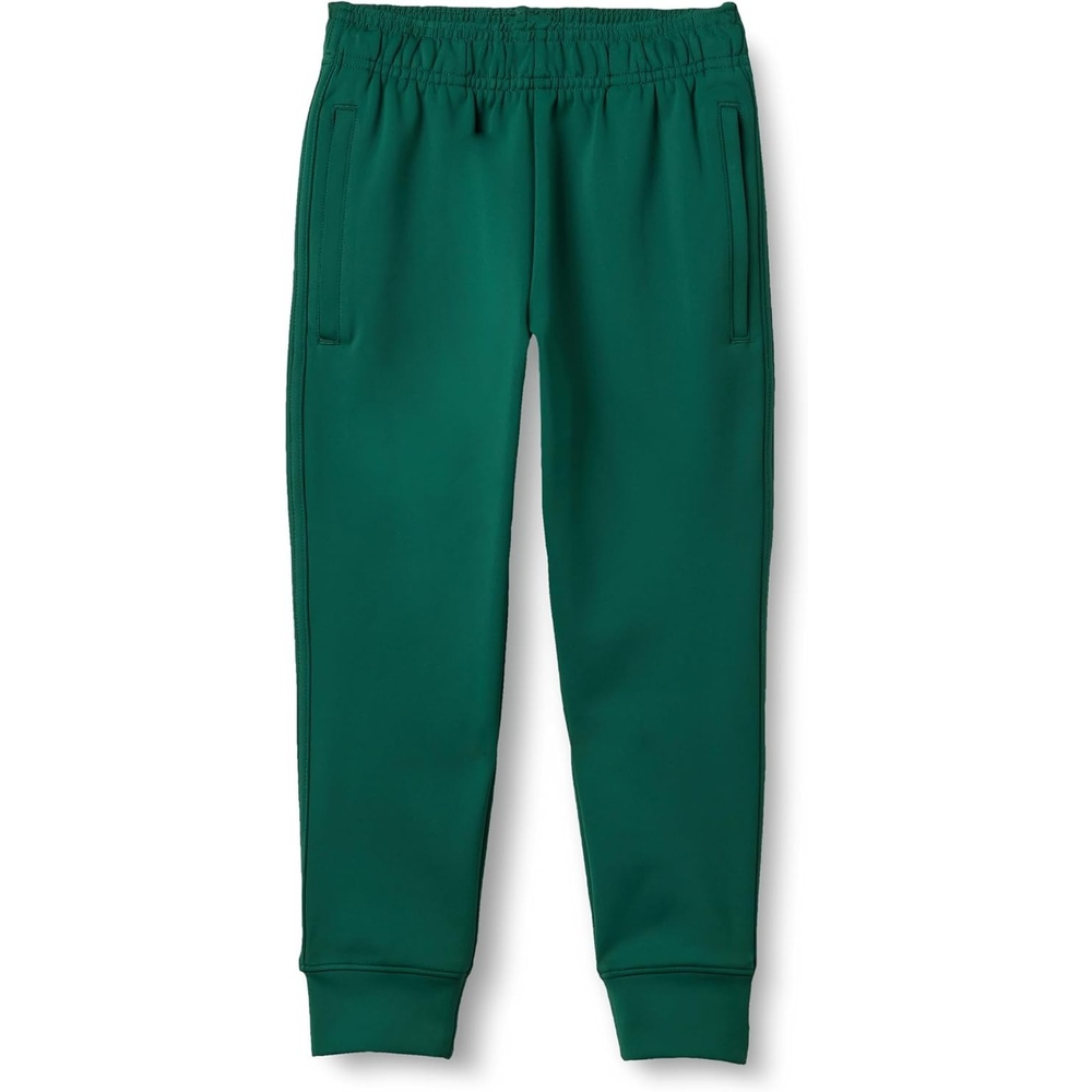 image:imageAmazon Essentials Boys Athletic Performance Stretch Knit Jogger Track PantsDark Green