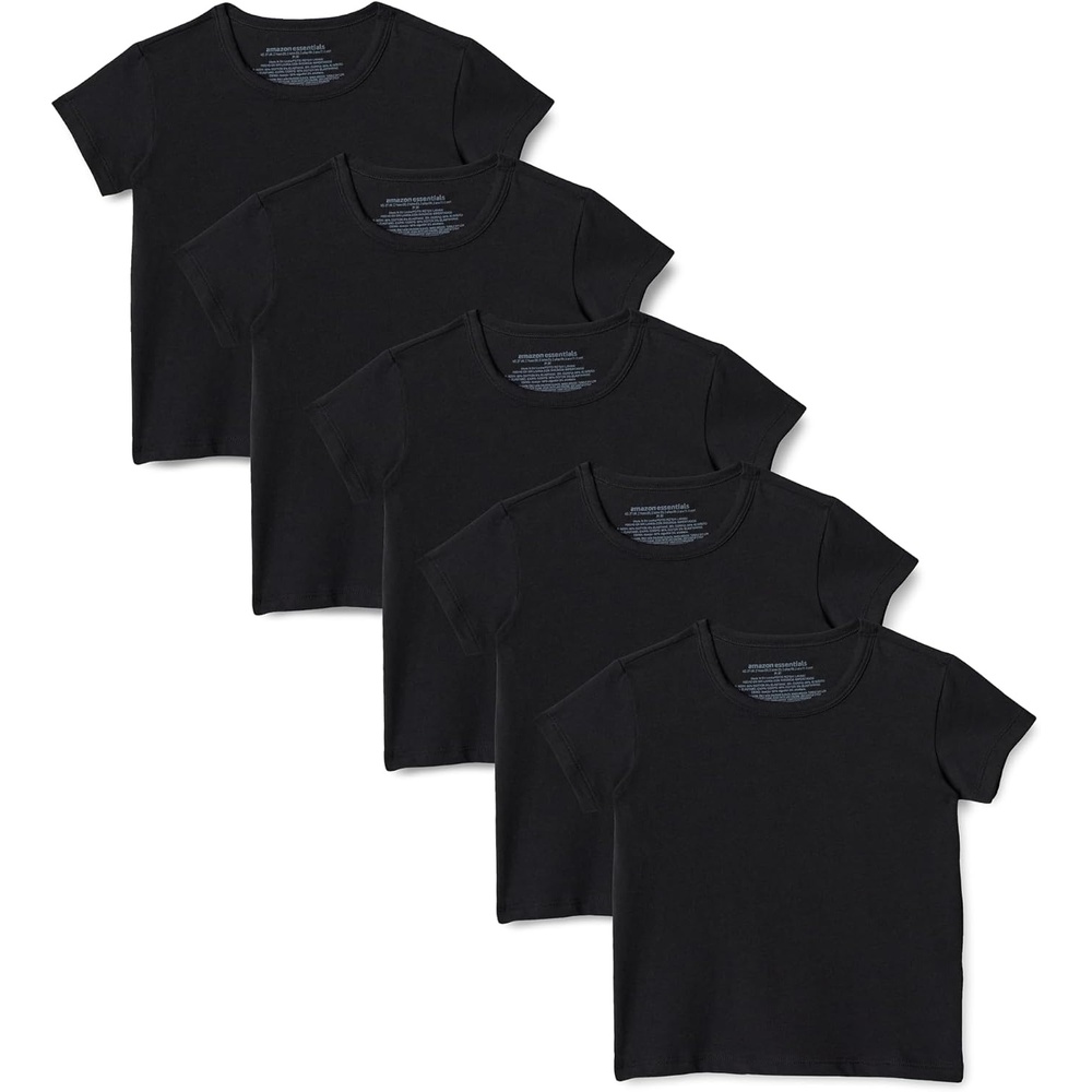 image:imageAmazon Essentials Boys Cotton Jersey Crew Neck UndershirtBlack