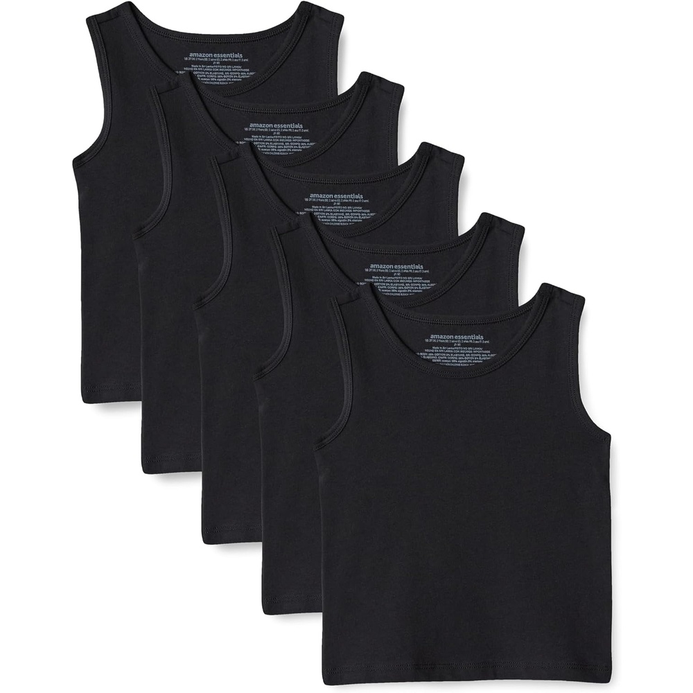 image:imageAmazon Essentials Boys Cotton Jersey Tank Top UndershirtBlack