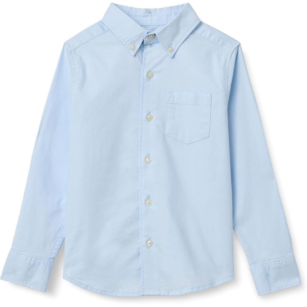 image:imageAmazon Essentials Boys Long Sleeve Oxford Button Down ShirtLight Blue