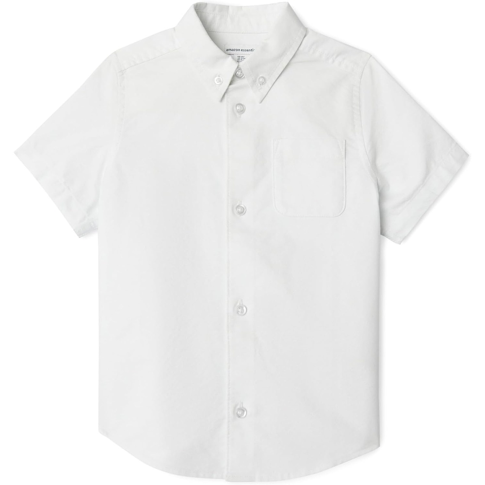 image:imageAmazon Essentials Boys Short Sleeve Oxford ShirtWhite