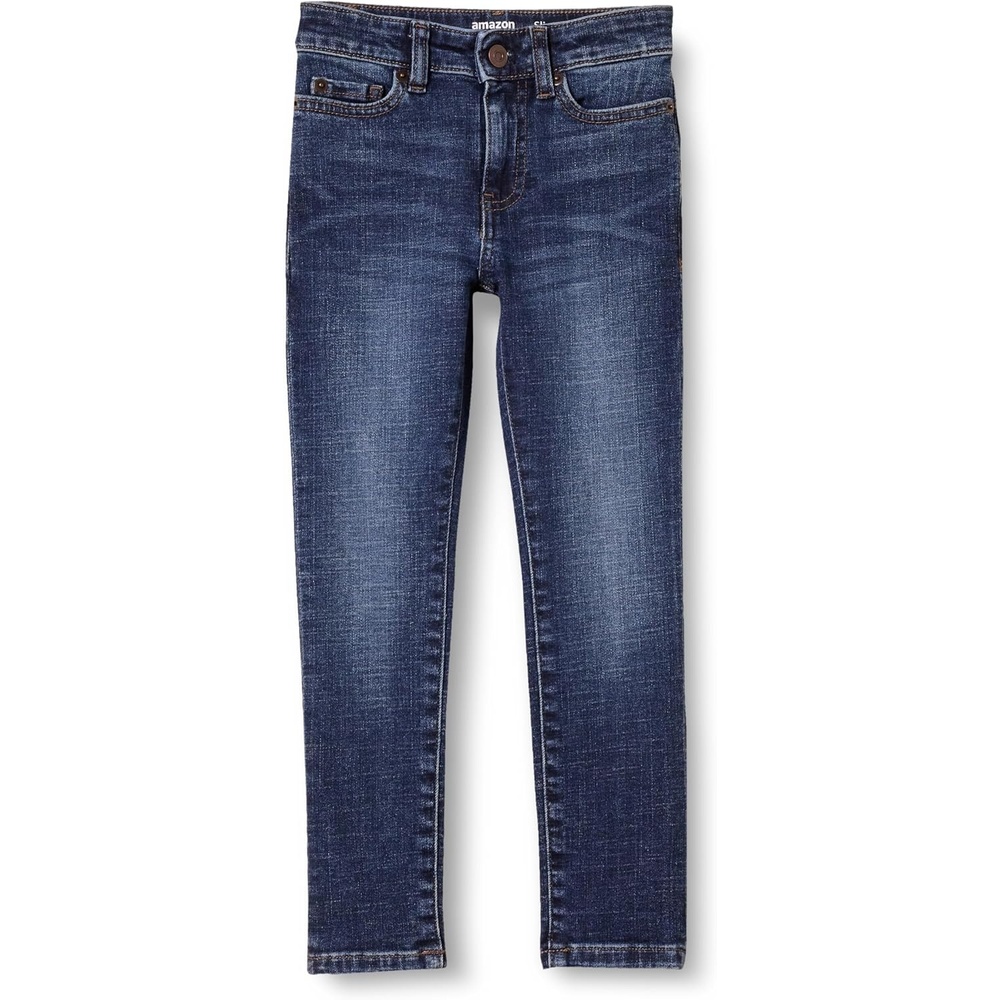 image:imageAmazon Essentials Boys Slim Fit Stretch Denim Straight Leg JeansDark Wash
