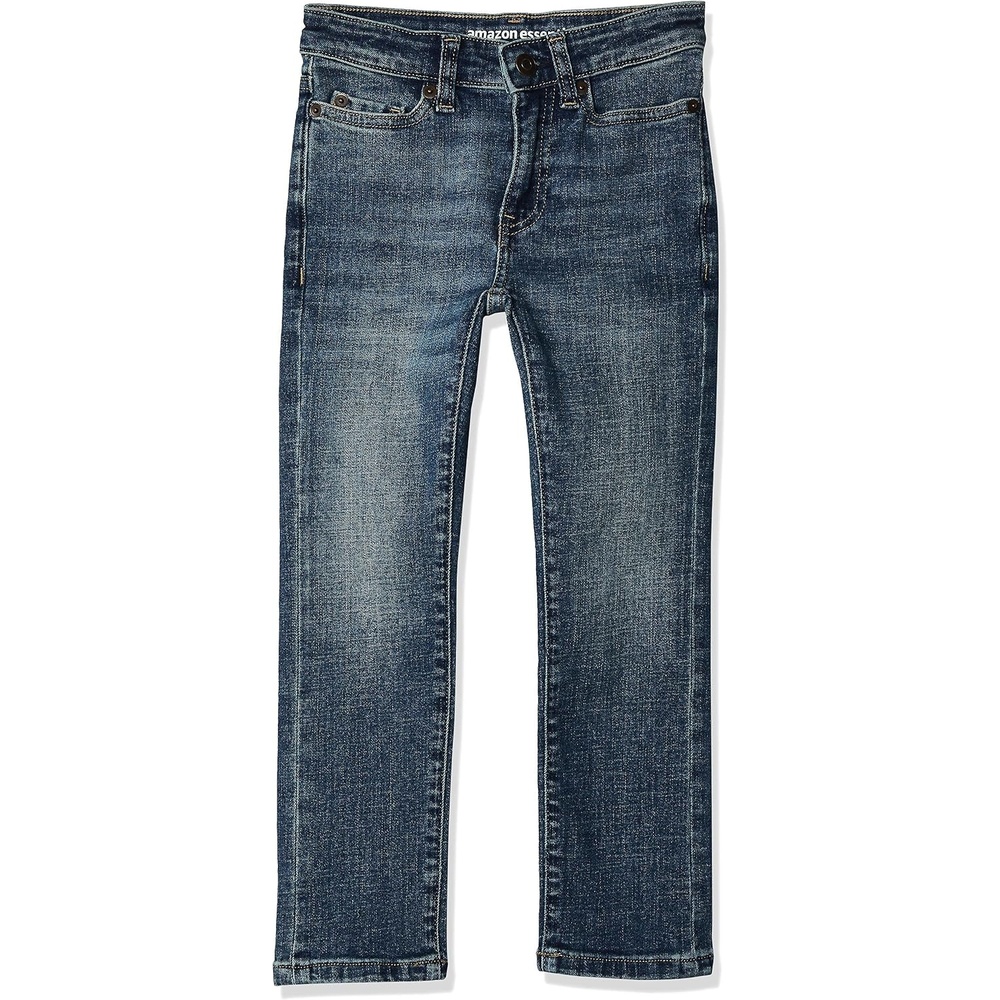 image:imageAmazon Essentials Boys Slim Fit Stretch Denim Straight Leg JeansMedium Wash