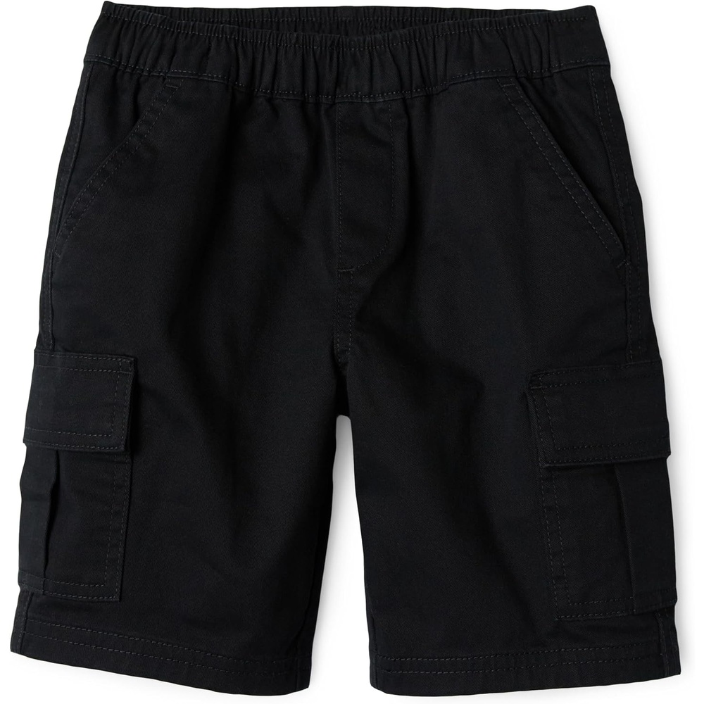 image:imageAmazon Essentials Boys Stretch Pull On Cargo ShortsBlack