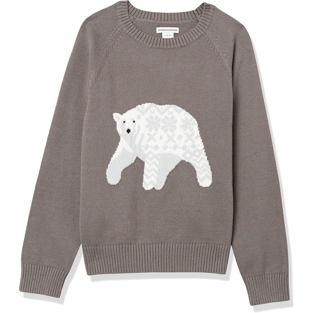 image:imageAmazon Essentials Boys and Toddlers Cotton Knit Pullover Crewneck SweaterPolar Bear