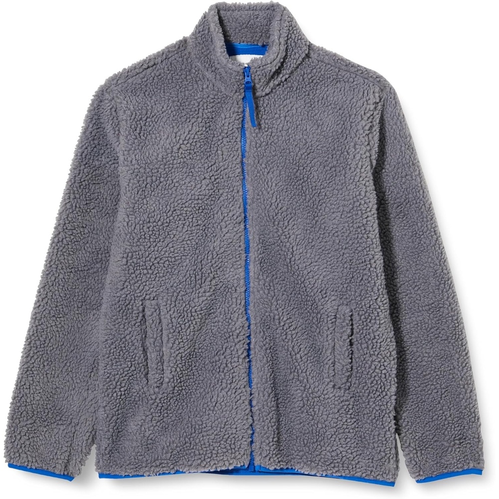 image:imageAmazon Essentials Boys and Toddlers Fleece Lined Sherpa FullZip JacketDark Grey